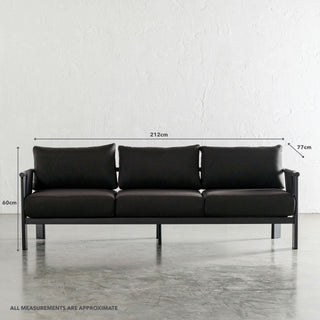 PALOMA CONTEMPO OUTDOOR 4 PIECE LOUNGE BUNDLE | ANTHRACITE ALUMINIUM FRAME | 3 SEAT SOFA MEASUREMENTS