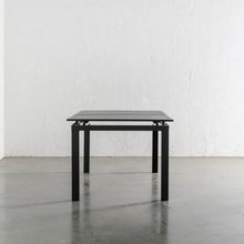 PALOMA MODERNA EXTENSION DINING TABLE   |  ANTHRACITE ALUMINIUM  |  END VIEW AT 180CM