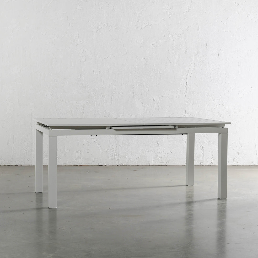 PALOMA MODERNA EXTENSION DINING TABLE   |  WHITE ALUMINIUM  |  AT 180CM