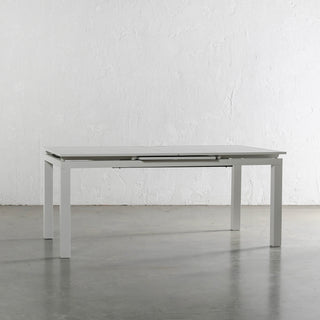 PALOMA MODERNA EXTENSION DINING TABLE   |  WHITE ALUMINIUM  |  AT 180CM