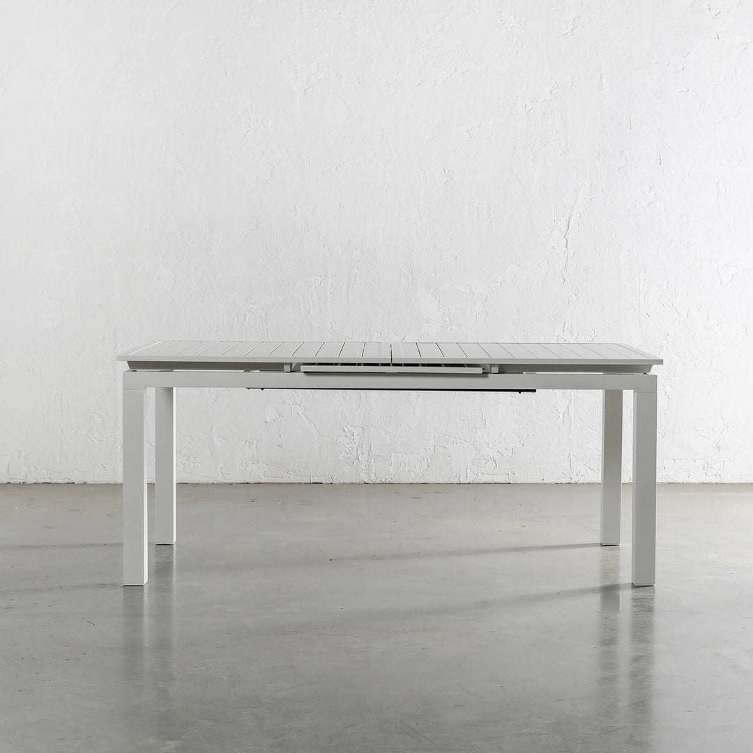 PALOMA MODERNA EXTENSION DINING TABLE   |  WHITE ALUMINIUM  |  AT 180CM