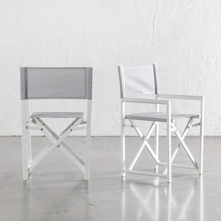 PALOMA MODERNA OUTDOOR DIRECTOR CHAIR | WHITE FRAME  | BUNDLE X 2