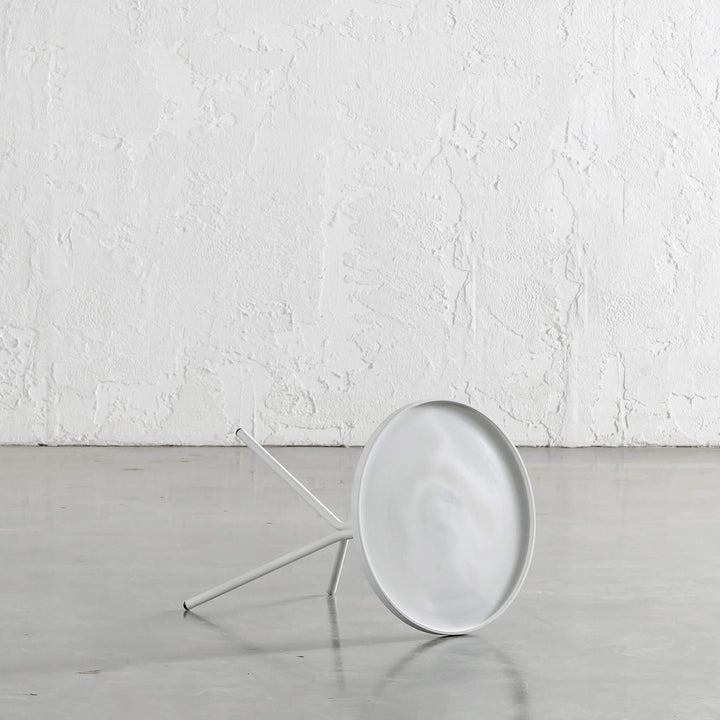 PALOMA OTKA ROUND SIDE TABLE  | WHITE  | CLOSE UP