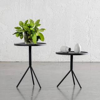 PALOMA OTKA ROUND SIDE TABLE  | ANTHRACITE  |  BUNDLE