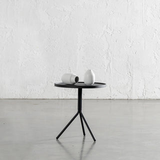 PALOMA OTKA ROUND SIDE TABLE  | ANTHRACITE  |  MEDIUM