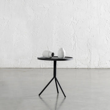 PALOMA OTKA ROUND SIDE TABLE  | ANTHRACITE  |  MEDIUM