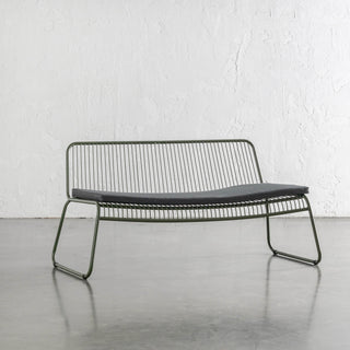 PALOMA JEDEAUX 2 SEATER WITH CUSHION  |  MANGROVE OLIVE