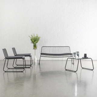 PALOMA JEDEAUX 4 PIECE LOUNGE BUNDLE WITH SEAT CUSHIONS  |  ANTHRACITE BLACK