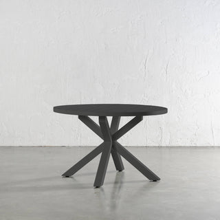 PALOMA OUTDOOR SLATTED DINING TABLE   |  ANTHRACITE ALUMINIUM  |  ROUND 120CM