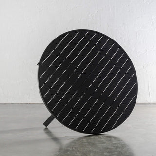 PALOMA OUTDOOR SLATTED DINING TABLE   |  ANTHRACITE ALUMINIUM  |  ROUND 150CM