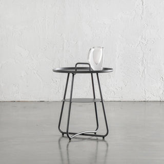 PALOMA SIDE TABLE WITH HANDLE | ANTHRACITE
