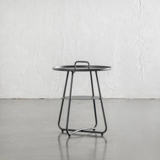 PALOMA SIDE TABLE WITH HANDLE | ANTHRACITE