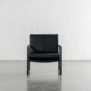 PAMINA VEGAN LEATHER ARMCHAIR  |  NOIR BLACK