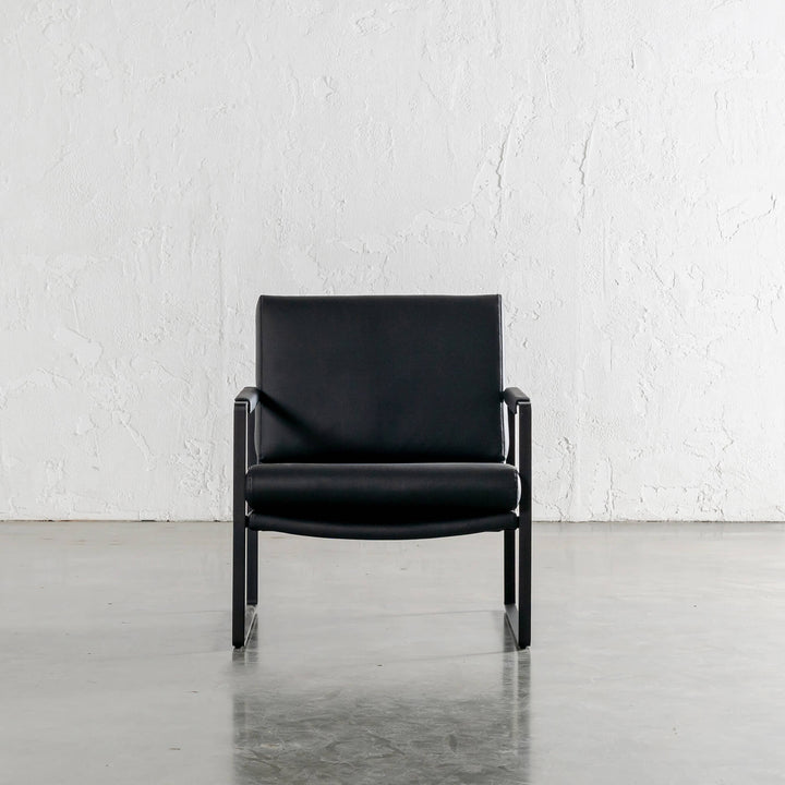 PAMINA VEGAN LEATHER ARMCHAIR  |  NOIR BLACK