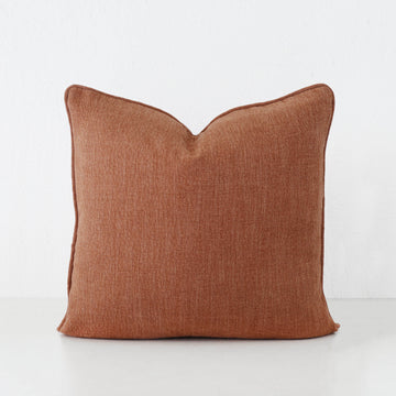 PANTANO LINEN WEAVE CUSHION  |  50X50  |  FIRED EARTH TERRA