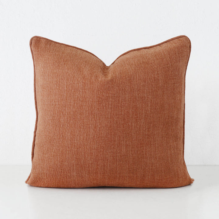 PANTANO LINEN WEAVE CUSHION  |  FIRED EARTH TERRA  |  60X60