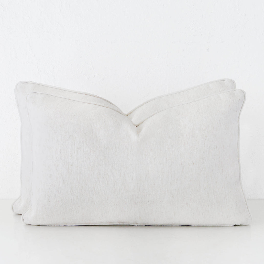 Pantano Linen Weave Cushion Bundle x2 | 40x60 | Bone Mist