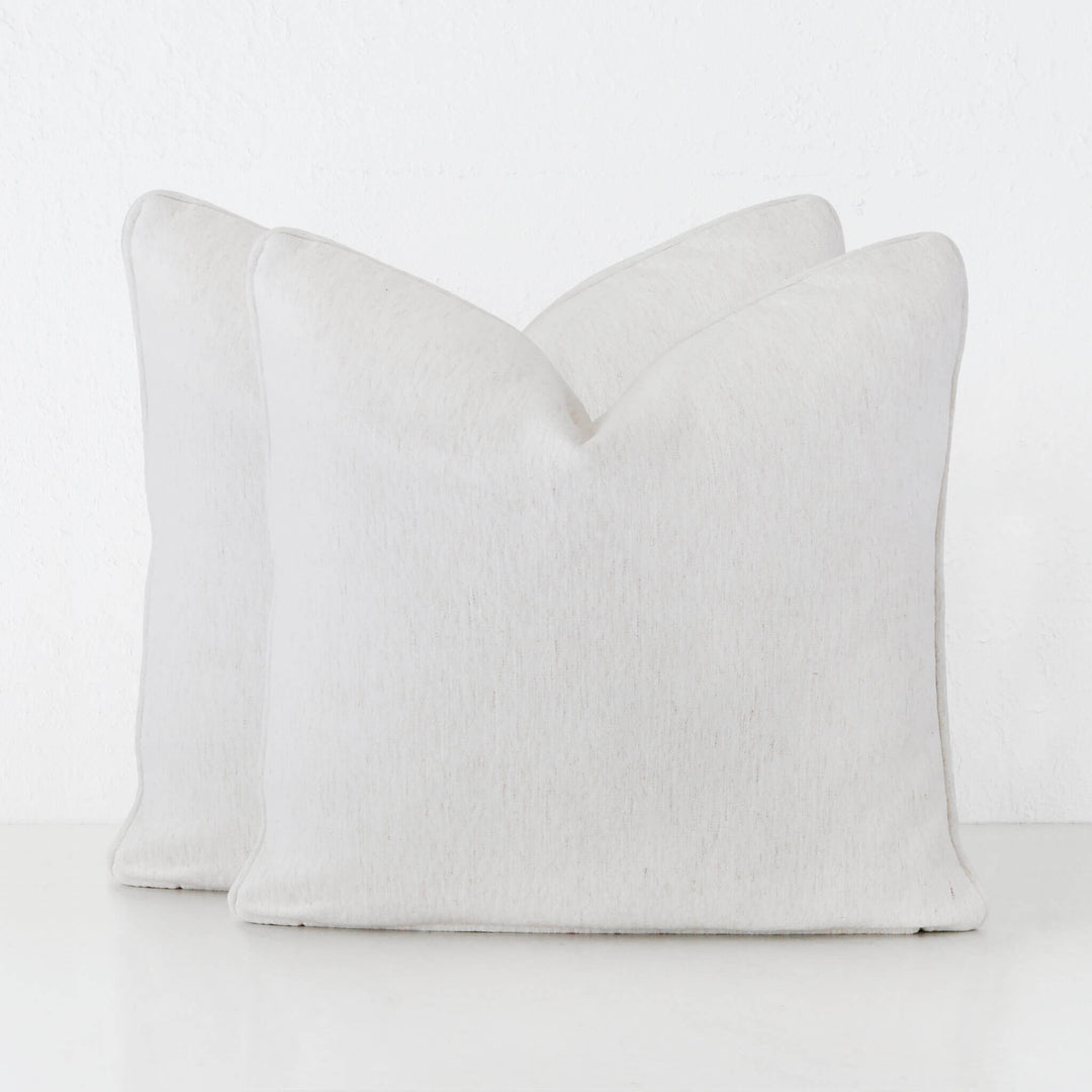Pantano Linen Weave Cushion Bundle x2  | 50x50 | Bone Mist