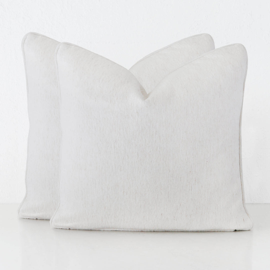 Pantano Linen Weave Cushion Bundle x2 | 60x60 | Bone Mist