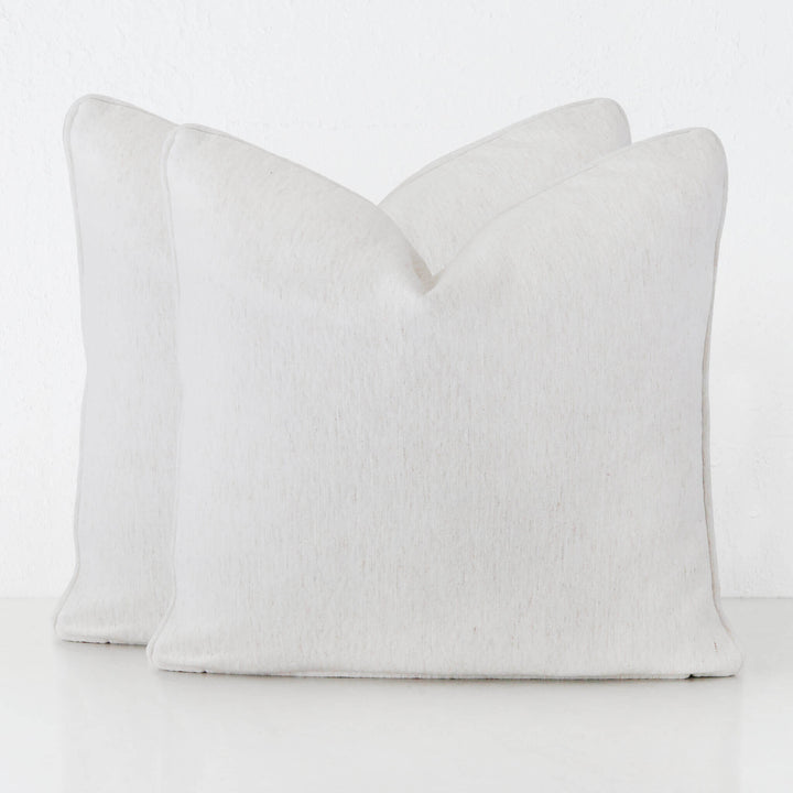 Pantano Linen Weave Cushion Bundle x2 | 60x60 | Bone Mist