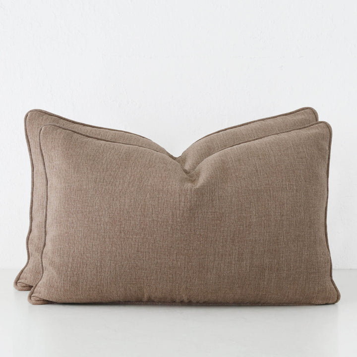 PANTANO LINEN WEAVE CUSHION BUNDLE X2  |  40X60  |  COCOA DUST