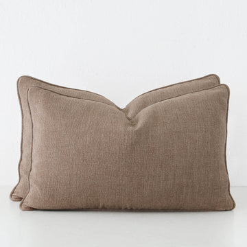 PANTANO LINEN WEAVE CUSHION BUNDLE X2  |  40X60  |  COCOA DUST