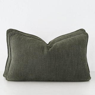 PANTANO LINEN WEAVE CUSHION BUNDLE X2  |  40X60  |  DEEP FOREST GREEN