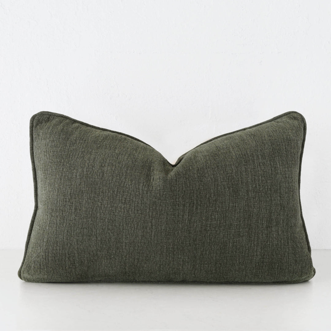 PANTANO LINEN WEAVE CUSHION  |  DEEP FOREST GREEN  |  40X60 | 50X50 | 60X60