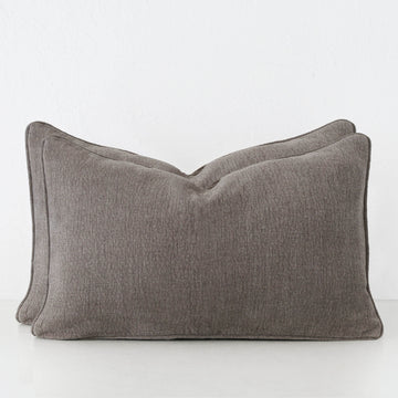PANTANO LINEN WEAVE CUSHION BUNDLE X2  |  40X60  |  SMOKE HAZE