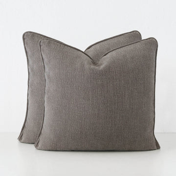 PANTANO LINEN WEAVE CUSHION BUNDLE X2  |  50X50  |  SMOKE HAZE