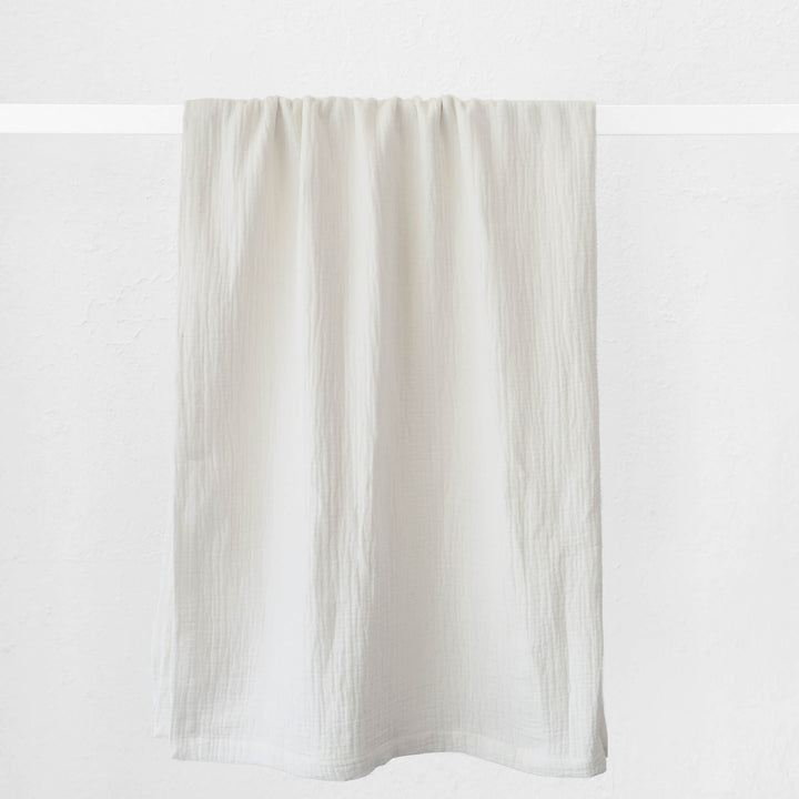PARC RAPHAEL WAFFLE WEAVE LINEN THROW  |  170X130CM  |  WHITE WEAVE