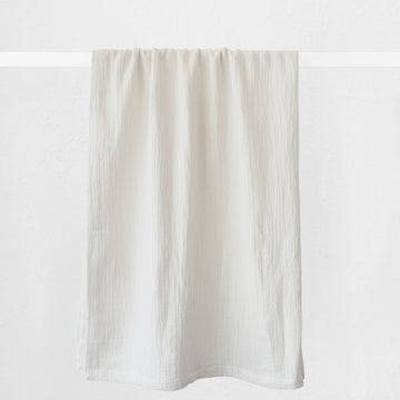 PARC RAPHAEL WAFFLE WEAVE LINEN THROW  |  170X130CM  |  WHITE WEAVE