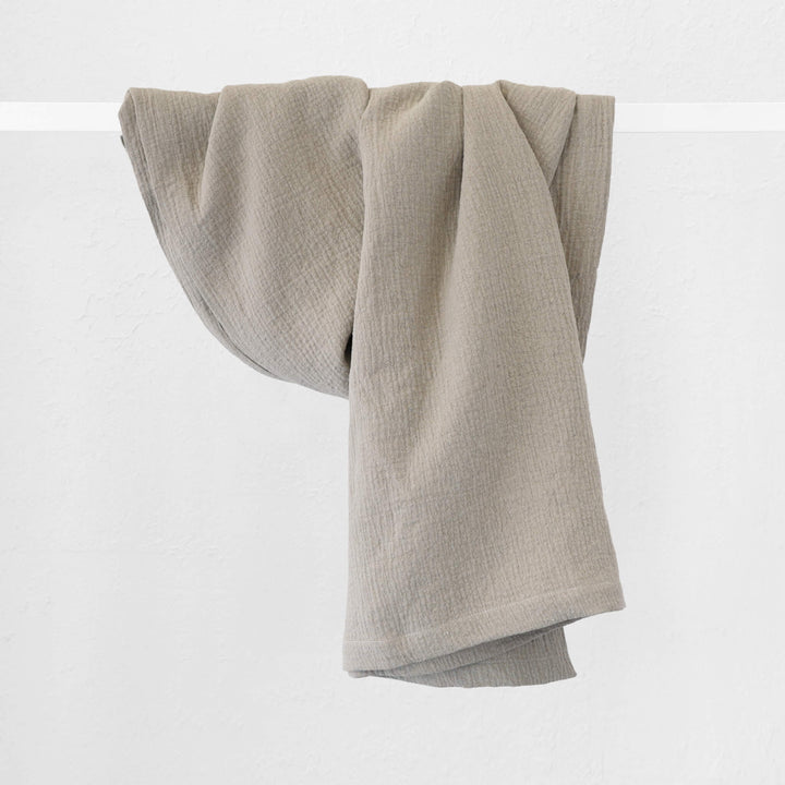PARC RAPHAEL WAFFLE WEAVE LINEN THROW  |  170X130CM  |  BEIGE WEAVE