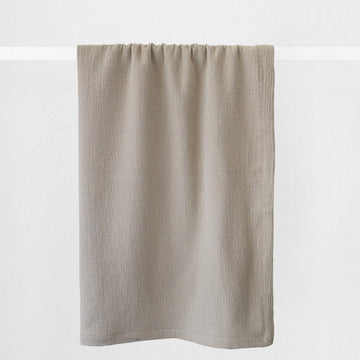 PARC RAPHAEL WAFFLE WEAVE LINEN THROW  |  170X130CM  |  BEIGE WEAVE