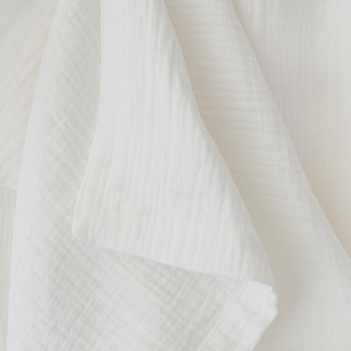 PARC RAPHAEL WAFFLE WEAVE LINEN THROW  |  170X130CM  |  WHITE WEAVE