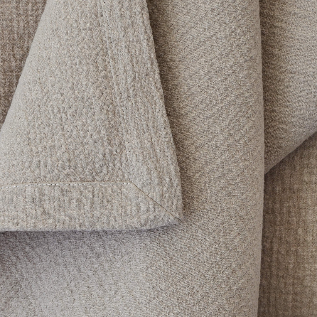PARC RAPHAEL WAFFLE WEAVE LINEN THROW  |  170X130CM  |  BEIGE WEAVE