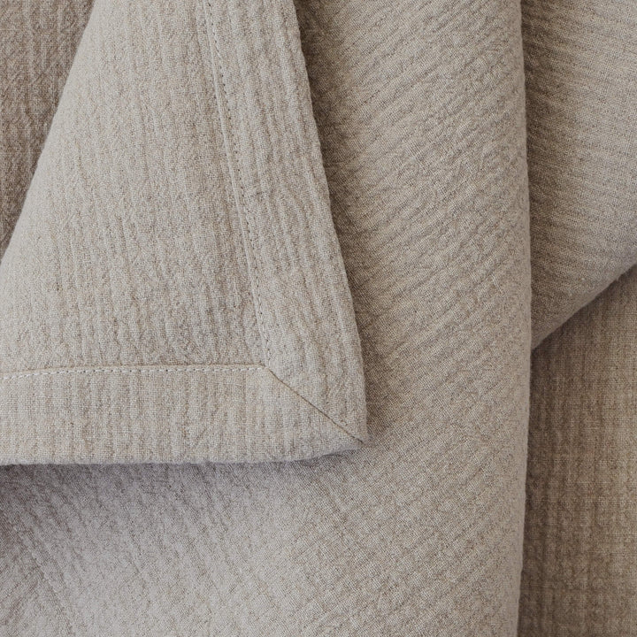 PARC RAPHAEL WAFFLE WEAVE LINEN THROW  |  170X130CM  |  BEIGE WEAVE