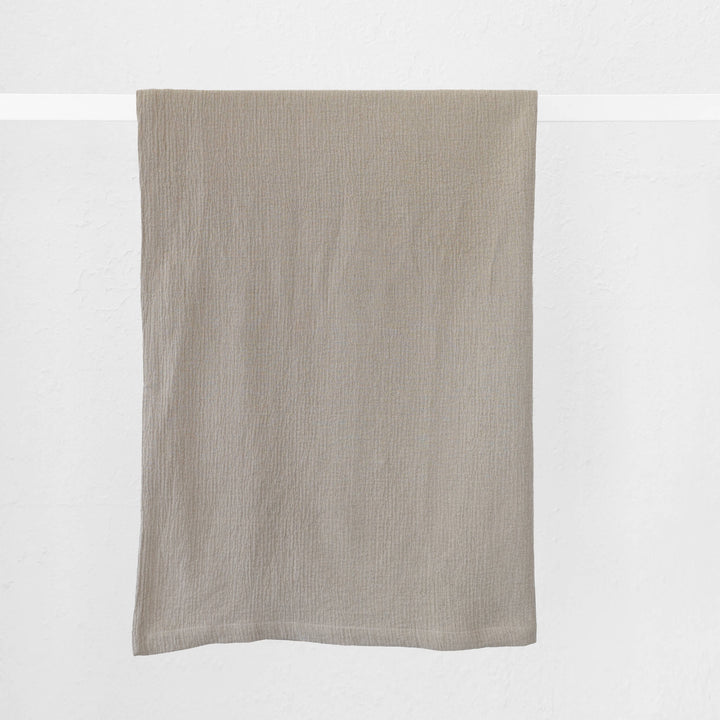 PARC RAPHAEL WAFFLE WEAVE LINEN THROW  |  170X130CM  |  BEIGE WEAVE