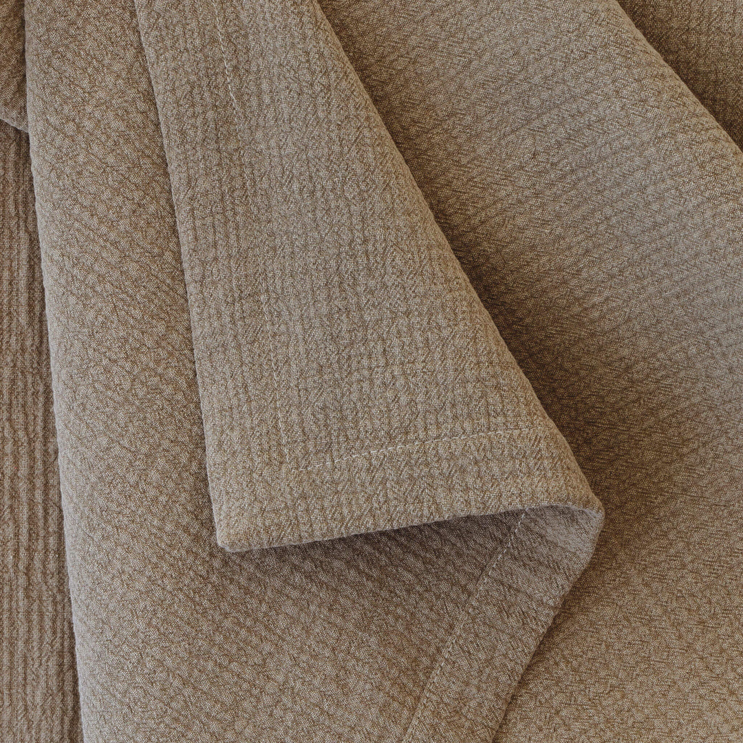 PARC RAPHAEL WAFFLE WEAVE THROW  |  170X130CM  | TAUPE WEAVE LINEN