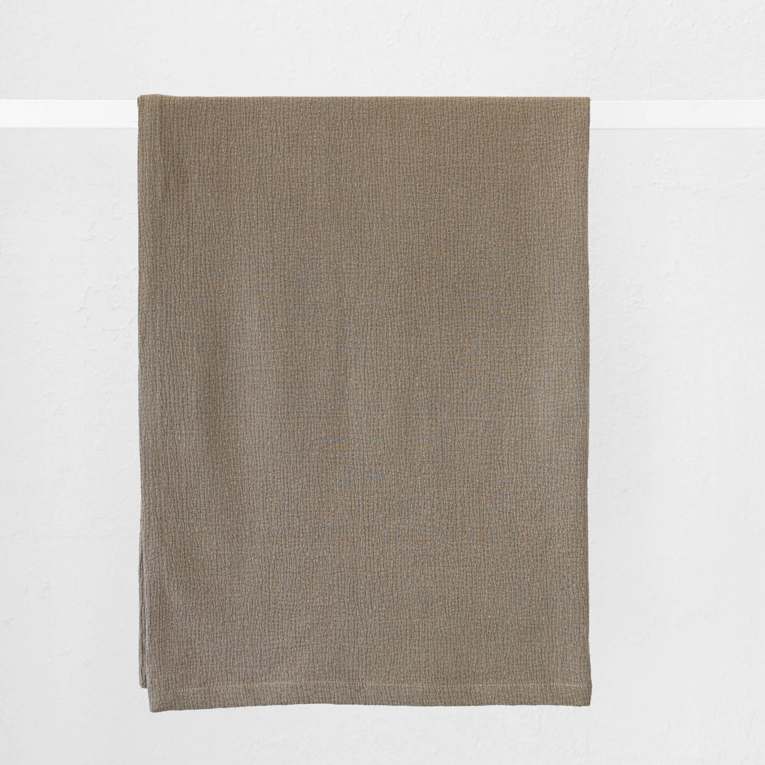 PARC RAPHAEL WAFFLE WEAVE THROW  |  170X130CM  | TAUPE WEAVE LINEN
