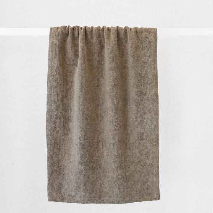 PARC RAPHAEL WAFFLE WEAVE THROW  |  170X130CM  | TAUPE WEAVE LINEN