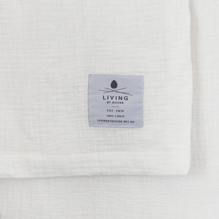PARC RAPHAEL WAFFLE WEAVE THROW  |  170X130CM  |  WHITE WEAVE LINEN