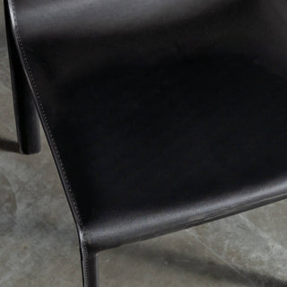 PARSONS MID CENTURY VEGAN LEATHER DINING CHAIR  |  BUNDLE + SAVE  |  NOIR BLACK