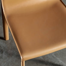 PRE ORDER | PARSONS MID CENTURY VEGAN LEATHER DINING CHAIR | SADDLE TAN
