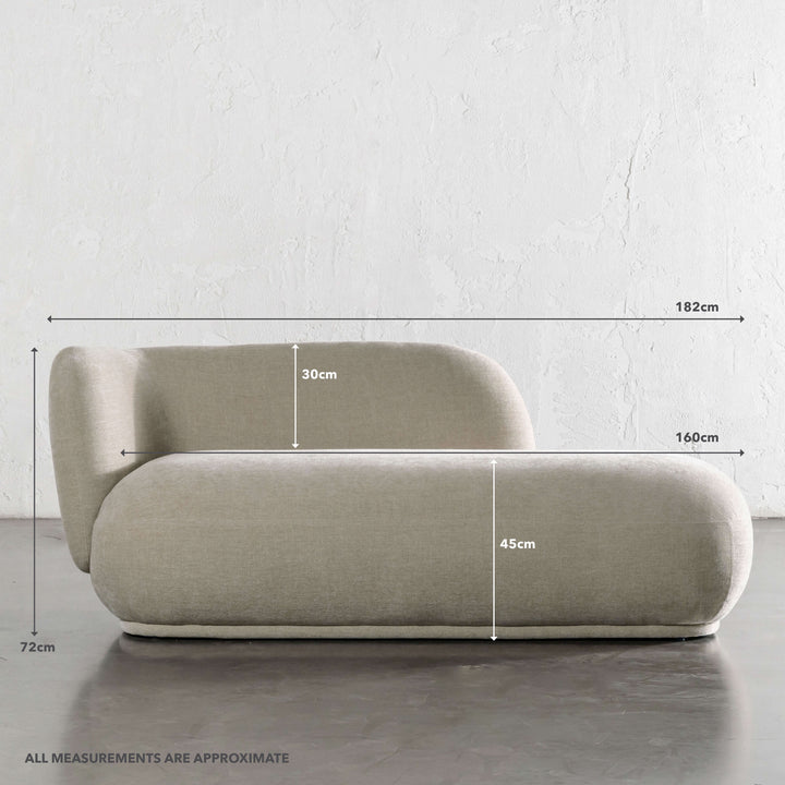 PAULARO DAYBED  |  WARM SORRENTO SAND | MEASUREMENTS