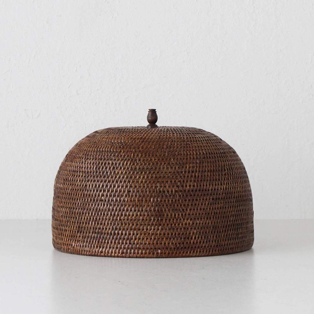 PAUME RATTAN FOOD COVER | ANTIQUE BROWN