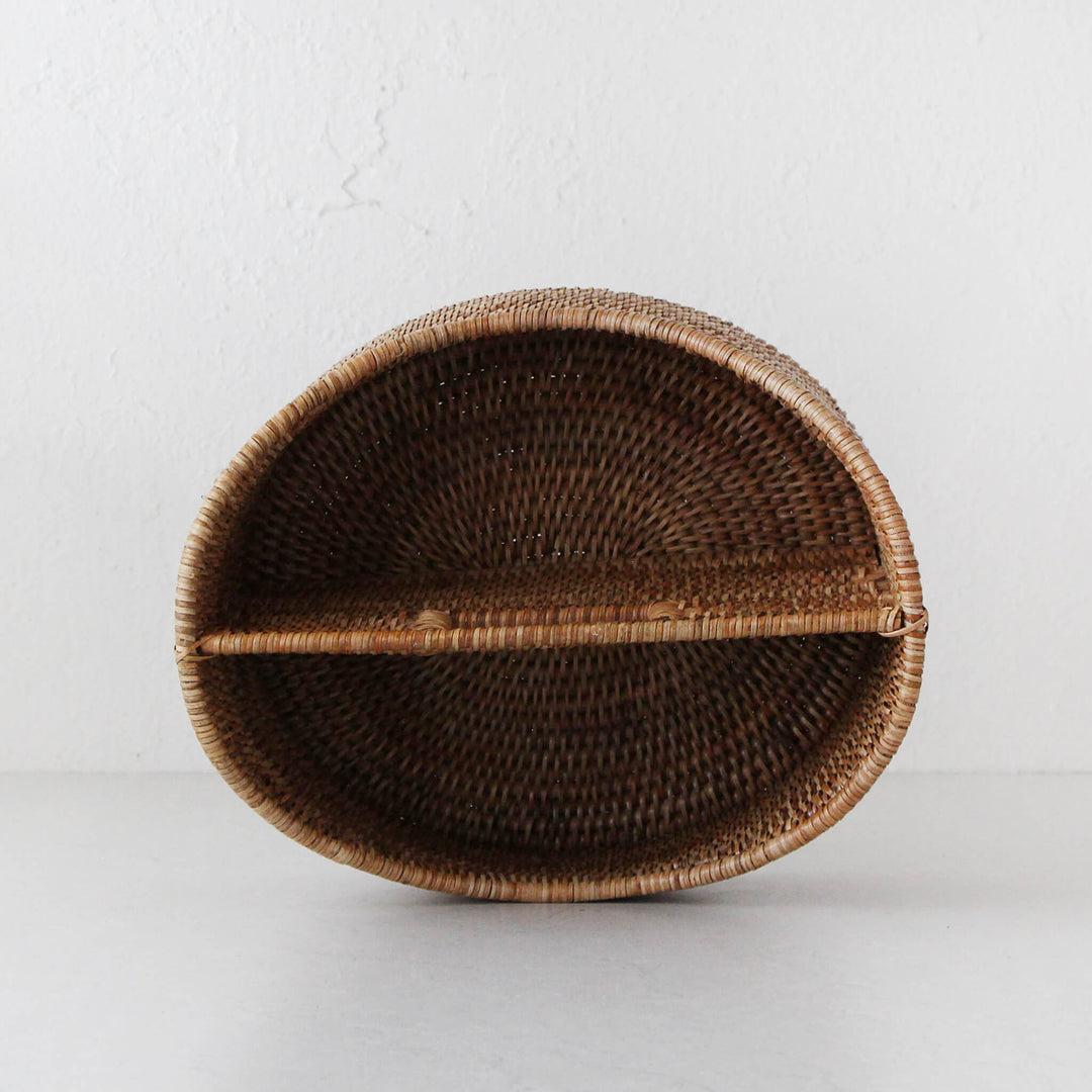 PAUME RATTAN MAGAZINE HOLDER  |  NATURAL RATTAN