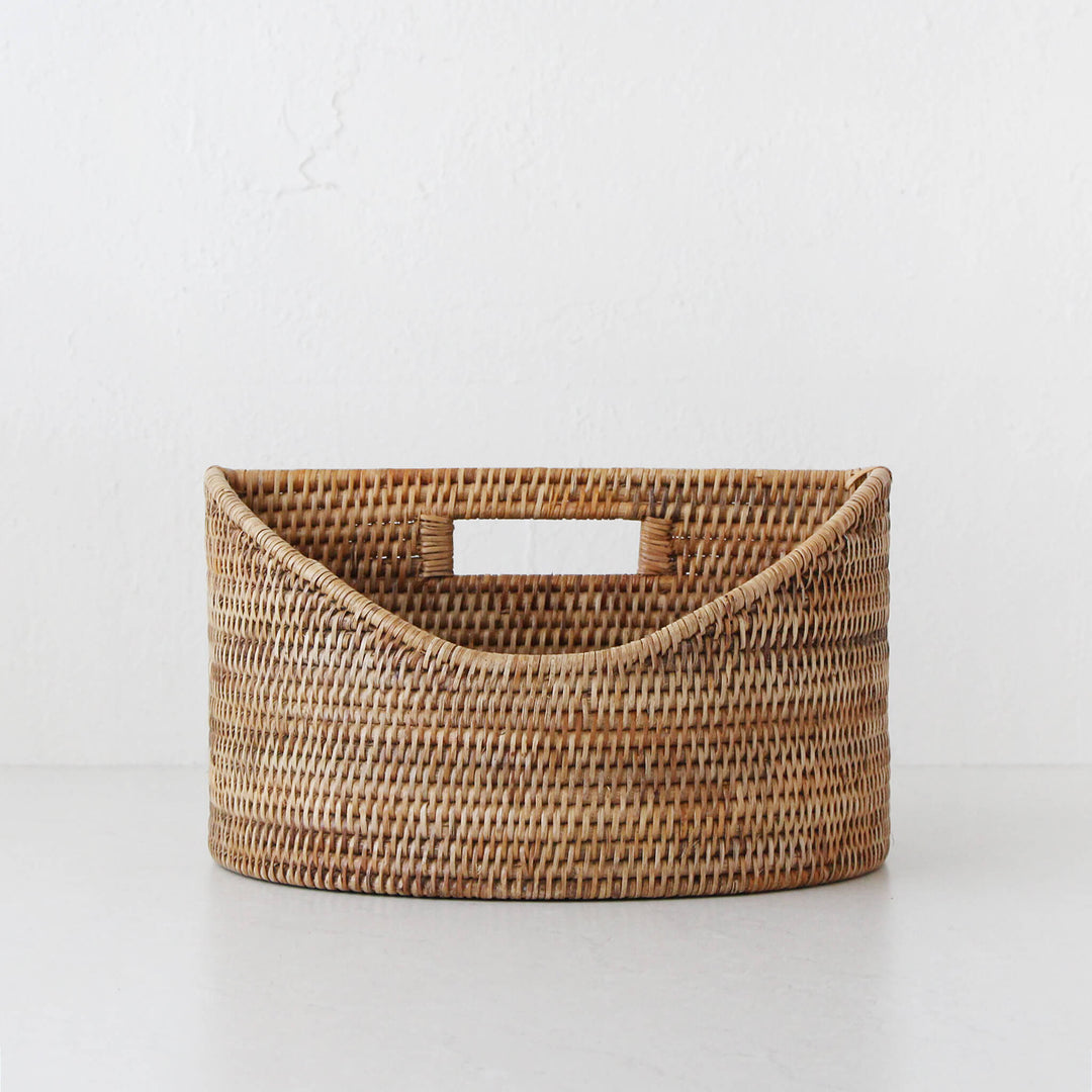 PAUME RATTAN MAGAZINE HOLDER | NATURAL RATTAN