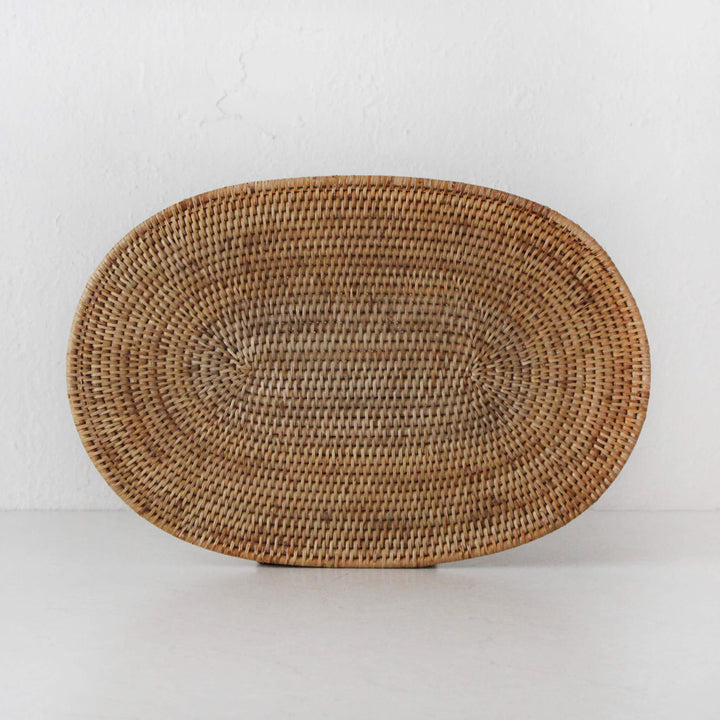 PAUME RATTAN OVAL PLACEMAT  |  NATURAL  |  SET OF 4