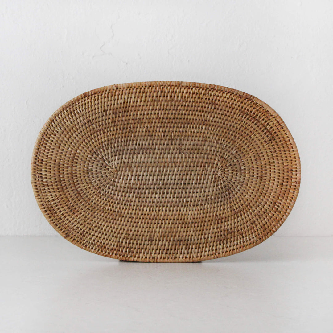Paume Rattan Oval Placemat | Natural